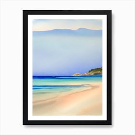 Plage De Palombaggia, Corsica, France Watercolour Art Print