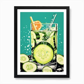 Gin & Tonic Pop Art Inspired 2 Art Print