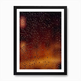 Rain Drops On A Window Art Print