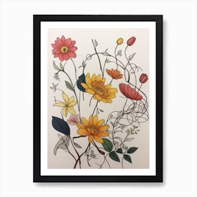 Awesome Beautiful Flowers Art Print