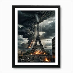 Eiffel Tower In Paris 1 Art Print