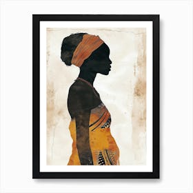 African Woman, Boho 1 Art Print