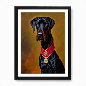 Bloodhound 2 Renaissance Portrait Oil Painting Art Print