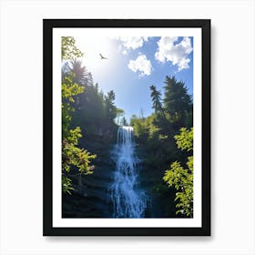 Waterfall In The Woods 2 Art Print