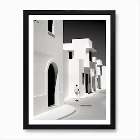 Hammamet, Tunisia, Black And White Photography 1 Art Print