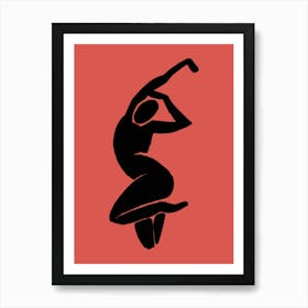 Silhouette Of A Dancer 2 Art Print