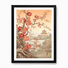 Japanese Quince Victorian Style 3 Art Print