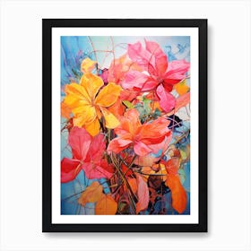 Abstract Flower Painting Poinsettia 2 Art Print