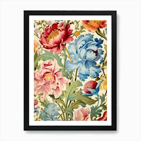 Floral Wallpaper 347 Art Print