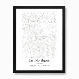 East Northport,United States Minimalist Map Art Print