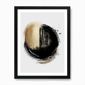 Black And Gold Painting 4 Art Print