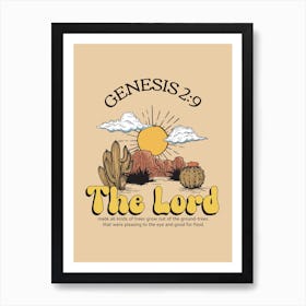 Genesis 29 The Lord - boho-styled-t-shirt-design-maker-with-a-scripture-verse Art Print