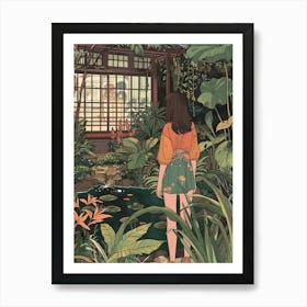 In The Garden Portland Japanese Garden Usa 4 Art Print