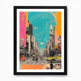 Buenos Aires   Retro Collage Style 3 Art Print