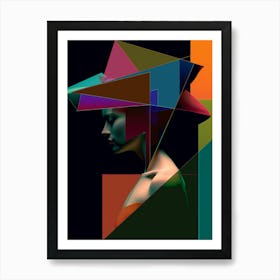 Abstract , portrait, "Cryptic Memoir" Art Print