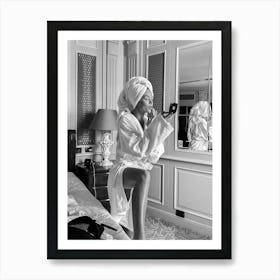 Bathroom Decor Black And White Affiche