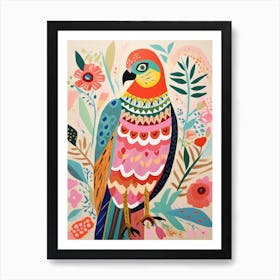 Pink Scandi Falcon 4 Art Print