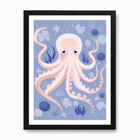 Playful Illustration Of Octopus For Kids Room 1 Art Print