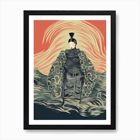 Female Samurai Onna Musha Illustration 16 Art Print