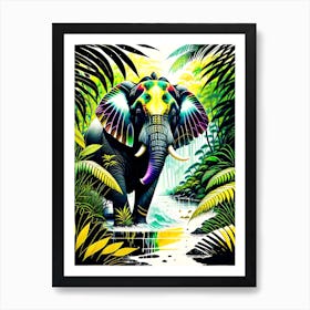 Elephant In The Jungle 1 Art Print