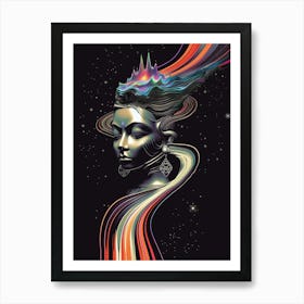 Trippy , abstract, artwork Print, "The Godhead" Art Print