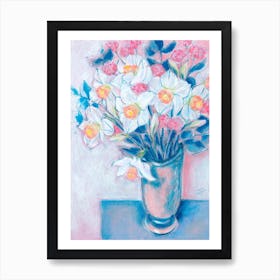 Daffodils In Vase Art Print