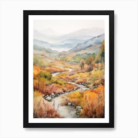 Autumn Forest Landscape Serra Da Estrela Natural Park Art Print