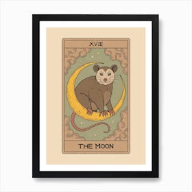 The Moon - Possum Tarot 1 Art Print