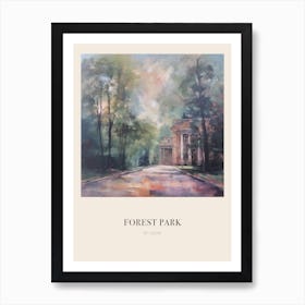 Forest Park St Louis United States 4 Vintage Cezanne Inspired Poster Art Print