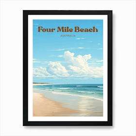 Four Mile Beach Australia Port Douglas Art Illustration Art Print