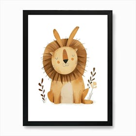 Lionhead Rabbit Kids Illustration 1 Art Print