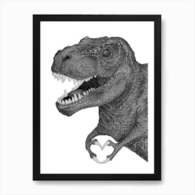 Dino Love Art Print