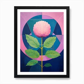 Globe Amaranth 3 Hilma Af Klint Inspired Pastel Flower Painting Art Print