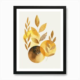 Autumn Leaves Watercolor Painting 5 Art Print