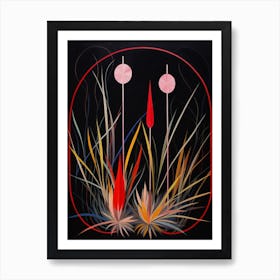 Fountain Grass 1 Hilma Af Klint Inspired Flower Illustration Art Print