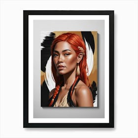 Portrait Of A Native American Woman Art Print