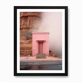 Pink House In The Desert Art Print