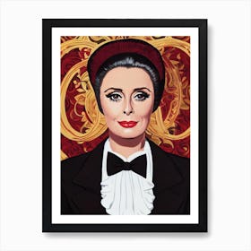 Catherine Deneuve Illustration Movies Art Print