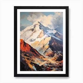 Monte Rosa Switzerland Italy 4 Mountain Painting Art Print