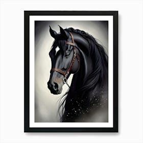 Black Horse 1 Art Print