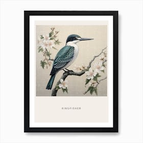 Ohara Koson Inspired Bird Painting Kingfisher 3 Poster Art Print