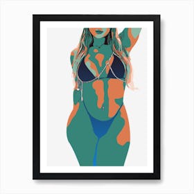 Abstract Geometric Sexy Woman (32) Art Print