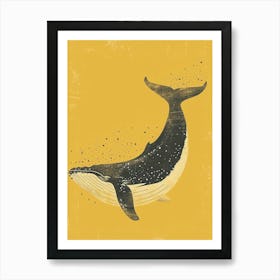 Yellow Humpback Whale 1 Art Print