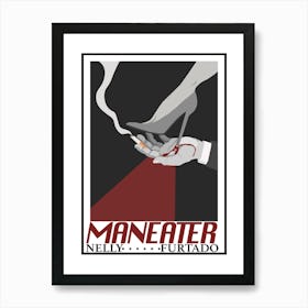 Maneater Print - Black and White Art Print