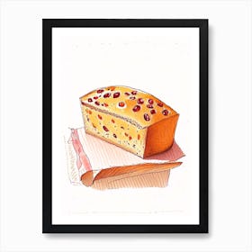 Cranberry Orange Bread Bakery Product Quentin Blake Illustration 1 Art Print