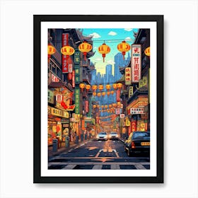 Taipei Pixel Art 4 Art Print