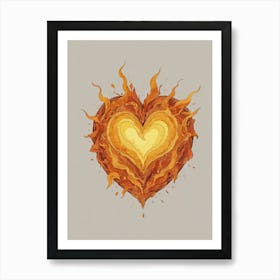 Heart Of Fire Canvas Print Art Print