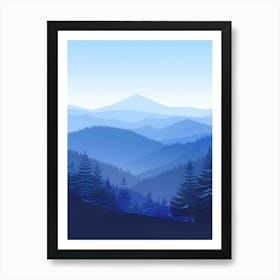 Mountain Landscape Illustration Art Print