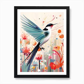 Bird Painting Collage Common Tern 1 Art Print