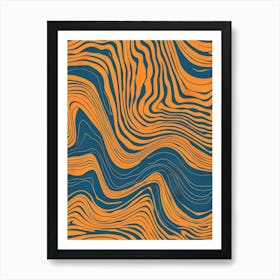 Abstract Wavy Pattern 12 Art Print